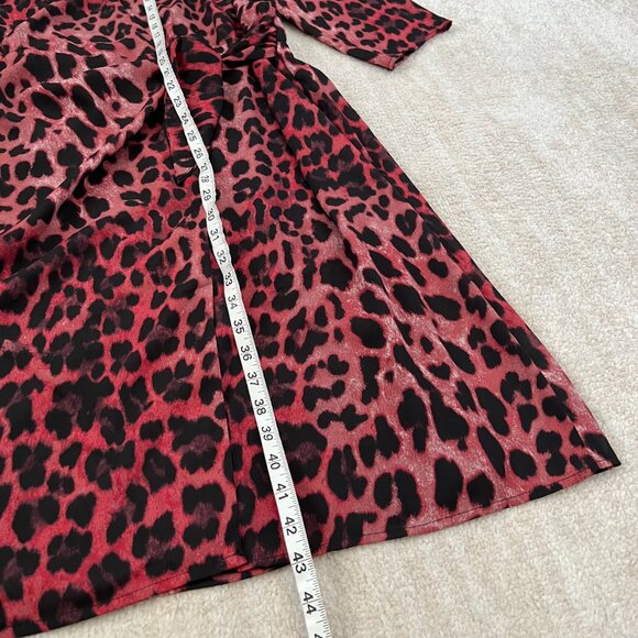 NWT HSN Vanessa Williams Animal Print Boho Summer Midi Wrap Dress 1X - Picture 5 of 10